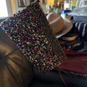 Elegant Multicolor Beaded Clutch